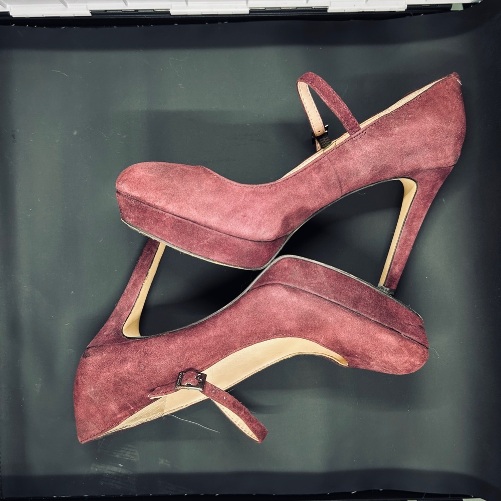 Vince Camuto Maroon Platform Heels